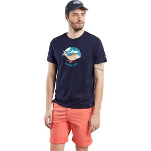 Armor-lux Armor Lux Screentryckt T-shirt, Målad fisk/djup marin, S Armor-lux Armor Lux Screentryckt T-shirt, Målad fisk/djup marin, S