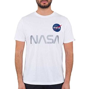 Alpha Industries NASA Reflekterande T-tröja för män White Alpha Industries NASA Reflekterande T-tröja för män White