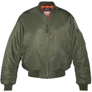 Schott NYC Schott Airforce90Rs Army bomberjacka i stor storlek khaki, Färg: grön, XL Schott NYC Schott Airforce90Rs Army bomberjacka i stor storlek khaki, Färg: grön, XL