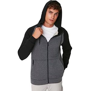Trendyol Herrhuva färgblock vanlig sweatshirt, antracit, L, Antracit, L Trendyol Herrhuva färgblock vanlig sweatshirt, antracit, L, Antracit, L