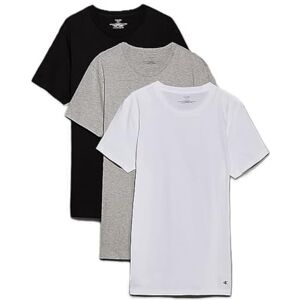 Calvin Herr 3-pack kortärmad bomull T-shirts, Multi (svart, vit, grå ljung), XXL Calvin Herr 3-pack kortärmad bomull T-shirts, Multi (svart, vit, grå ljung), XXL