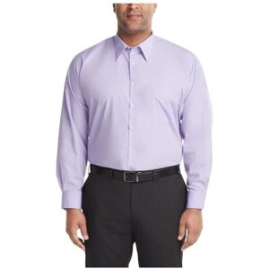 Van Heusen Långärmad skjorta för män, Big Fit Poplin, lavendel, 18" Neck 32"-33" Sleeve Van Heusen Långärmad skjorta för män, Big Fit Poplin, lavendel, 18" Neck 32"-33" Sleeve