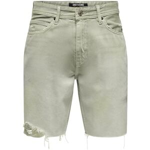Only & Sons Onsedge Ram 80S Green4121 Azg DNM shorts, Ljusblå blekt denim, L Only & Sons Onsedge Ram 80S Green4121 Azg DNM shorts, Ljusblå blekt denim, L