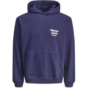 JACK & JONES Jornorrebro Typo Back Sweat Hood S Mni, Ocean Cavern, 128 JACK & JONES Jornorrebro Typo Back Sweat Hood S Mni, Ocean Cavern, 128