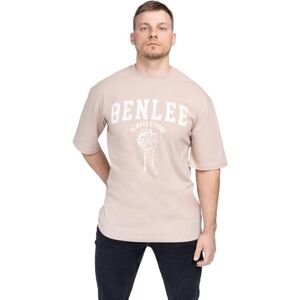 BENLEE Herr-t-shirt oversize sång, Sand/vit, S BENLEE Herr-t-shirt oversize sång, Sand/vit, S