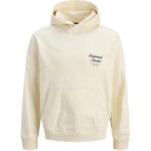 JACK & JONES Jornorrebro Typo Back Sweat Hood Sn, Antik vit, XL JACK & JONES Jornorrebro Typo Back Sweat Hood Sn, Antik vit, XL