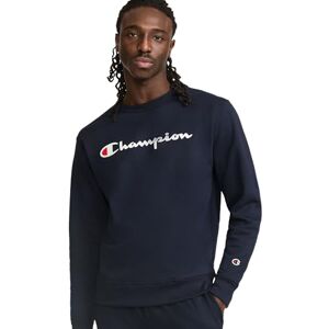 Champion Powerblend sweatshirt för män, Marinblå/ Script, M Champion Powerblend sweatshirt för män, Marinblå/ Script, M