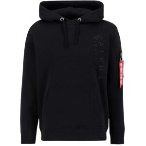 Alpha Industries EMB Hoody Huvtröja för män Black Alpha Industries EMB Hoody Huvtröja för män Black