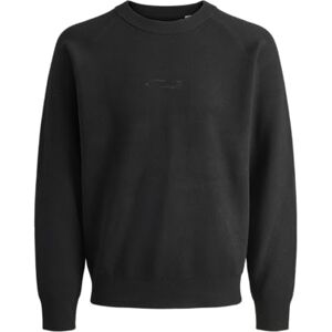 JACK & JONES Jcofusion stickad crew neck, svart, M JACK & JONES Jcofusion stickad crew neck, svart, M