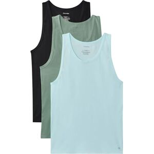 Calvin Herr Tank 3Pk Lv00Nb4184 Tank Top, Blå (Svart W SEA Spray EMB, SEA Spray W), S Calvin Herr Tank 3Pk Lv00Nb4184 Tank Top, Blå (Svart W SEA Spray EMB, SEA Spray W), S
