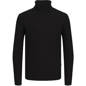 JACK & JONES stickad tröja för män, svart, S JACK & JONES stickad tröja för män, svart, S