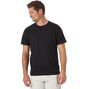 Wrangler Authentics Kortärmad Henley-T-shirt, för män, svart onyx, L Wrangler Authentics Kortärmad Henley-T-shirt, för män, svart onyx, L