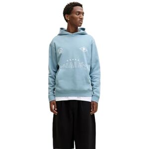 JACK & JONES Jcocrest Print Sweat Hood, Blå skugga, L JACK & JONES Jcocrest Print Sweat Hood, Blå skugga, L