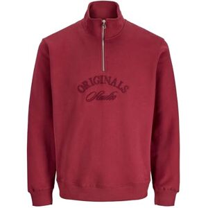 JACK & JONES Jorbleecker varumärke sweat high neck Bf, Tibetansk röd, S JACK & JONES Jorbleecker varumärke sweat high neck Bf, Tibetansk röd, S