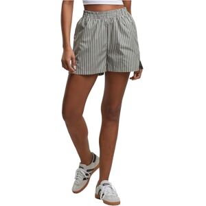 Urban Classics Damshorts, randiga shorts, randiga korta byxor med elastiskt midjeband, lös passform, storlekar XS – 5XL, Oliv/vit, XL Urban Classics Damshorts, randiga shorts, randiga korta byxor med elastiskt midjeband, lös passform, storlekar XS – 5XL, Oliv/vit, XL
