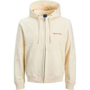 JACK & JONES Jornorrebro Emb Sweat Zip Hood Noos, Antik vit, L JACK & JONES Jornorrebro Emb Sweat Zip Hood Noos, Antik vit, L