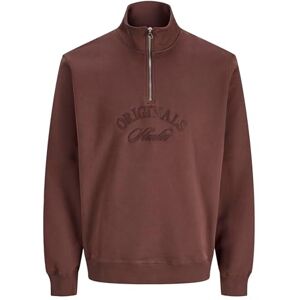 JACK & JONES Jorbleecker varumärke sweat high neck Bf, Djup mahogny, M JACK & JONES Jorbleecker varumärke sweat high neck Bf, Djup mahogny, M