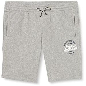 JACK&JONES PLUS Herr JJIBRAT logo sweat shorts i PS, grå, 42 JACK&JONES PLUS Herr JJIBRAT logo sweat shorts i PS, grå, 42