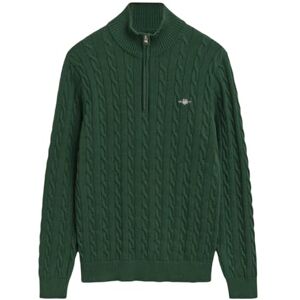 GANT herr bomullskabel halv dragkedja pullover tröja, skogsgrön, XL, Skogsgrön, XL GANT herr bomullskabel halv dragkedja pullover tröja, skogsgrön, XL, Skogsgrön, XL