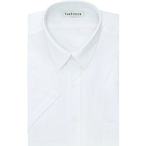 Van Heusen Stor kortärmad Poplin enfärgad klänning skjorta med lång passform Van Heusen Stor kortärmad Poplin enfärgad klänning skjorta med lång passform
