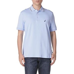 Nautica Herr klassisk passform kortärmad solid tippad krage mjuk poloskjorta, Noon Blue, 4XL Lång Nautica Herr klassisk passform kortärmad solid tippad krage mjuk poloskjorta, Noon Blue, 4XL Lång