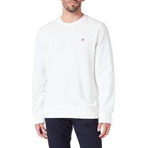 GANT Reg Shield C Neck Sweat Sweatshirt för män, Äggskal, 3XL GANT Reg Shield C Neck Sweat Sweatshirt för män, Äggskal, 3XL