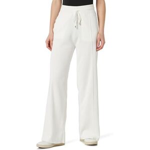 Pinko Gardenia Byxor Rakad Teknisk Sweatshirt Effekt, Z04_vit Brill., L Pinko Gardenia Byxor Rakad Teknisk Sweatshirt Effekt, Z04_vit Brill., L