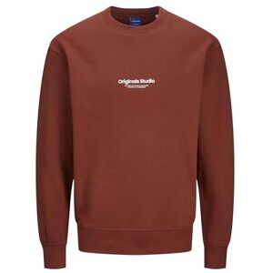 JACK & JONES JACK&JONES Tröja mjuk långärmad tröja med 3D-design vardaglig kraghalsband pullover JORVESTERBRO, Konjak brun, XS JACK & JONES JACK&JONES Tröja mjuk långärmad tröja med 3D-design vardaglig kraghalsband pullover JORVESTERBRO, Konjak brun, XS