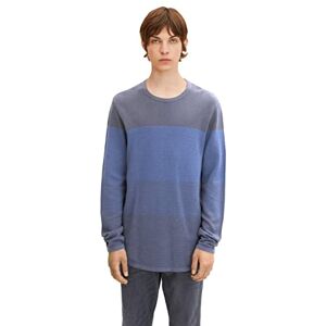 TOM TAILOR Denim Herr Tröja med ränder 1032326, 30482 Petrol Grey Structured Degrade, S TOM TAILOR Denim Herr Tröja med ränder 1032326, 30482 Petrol Grey Structured Degrade, S