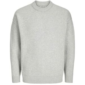 JACK & JONES JACK&JONES JCOMAX Knit Crew Neck, Ljusgrå melange, XXL JACK & JONES JACK&JONES JCOMAX Knit Crew Neck, Ljusgrå melange, XXL