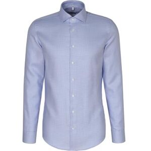 Seidensticker Silkesdekal herr business skjorta – slim fit – strykfri – Kent krage – långärmad – 100% bomull, blå, 44 SE Seidensticker Silkesdekal herr business skjorta – slim fit – strykfri – Kent krage – långärmad – 100% bomull, blå, 44 SE