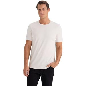 DeFacto Basic T-shirt för män – klassisk t-shirt för män, Lt.stone, XS DeFacto Basic T-shirt för män – klassisk t-shirt för män, Lt.stone, XS