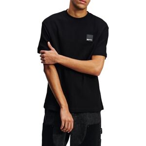 KARL LAGERFELD JEANS , Herr, Vanlig Kortärm Waffle Tee, Vanlig Passform, Svart, L KARL LAGERFELD JEANS , Herr, Vanlig Kortärm Waffle Tee, Vanlig Passform, Svart, L