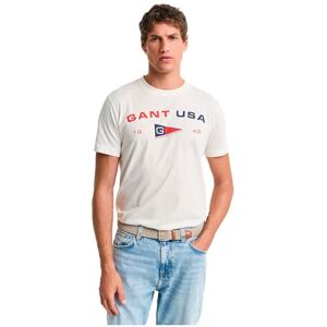 GANT Graphic SS t-shirt, kräm, M GANT Graphic SS t-shirt, kräm, M