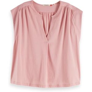 Scotch & Soda Drapey V-ringad T-shirt, Bränd lila U633, L Scotch & Soda Drapey V-ringad T-shirt, Bränd lila U633, L