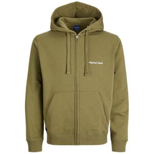 JACK & JONES Jornorrebro Emb Sweat Zip Hood Pls – plus size, oliv drab, 3XL JACK & JONES Jornorrebro Emb Sweat Zip Hood Pls – plus size, oliv drab, 3XL