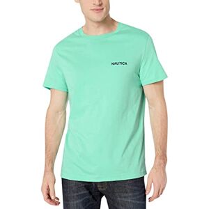 Nautica Kortärmad T-shirt med rund hals för män, Mint Spring Solid, L Nautica Kortärmad T-shirt med rund hals för män, Mint Spring Solid, L