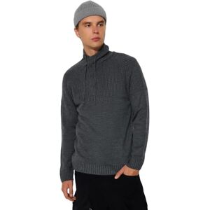 Trendyol Herr kåpa hals enkel smal tröja sweatshirt, antracit, XL, Antracit, XL Trendyol Herr kåpa hals enkel smal tröja sweatshirt, antracit, XL, Antracit, XL