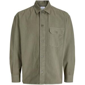JACK & JONES Jjedover Overshirt Ls Sn, Dammig oliv, M JACK & JONES Jjedover Overshirt Ls Sn, Dammig oliv, M