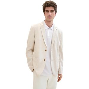 TOM TAILOR Jersey Piqué kavaj med stretch, 35673 – ljus beige melerad, 50 TOM TAILOR Jersey Piqué kavaj med stretch, 35673 – ljus beige melerad, 50