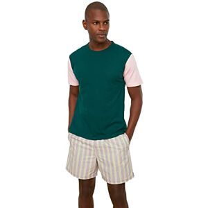 Trendyol Herr Emerald grön normal passform cykelhalsband kort t-shirt, M Trendyol Herr Emerald grön normal passform cykelhalsband kort t-shirt, M