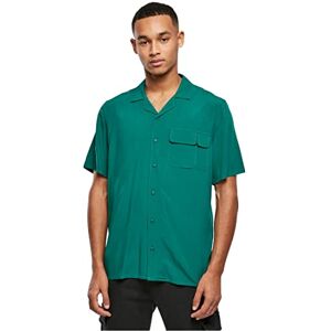 Urban Classics Herr Viscose Camp Skjorta, grön, S Urban Classics Herr Viscose Camp Skjorta, grön, S