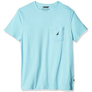Nautica herr klassisk passform ficka t-shirt, Ljus aqua blå, S Nautica herr klassisk passform ficka t-shirt, Ljus aqua blå, S