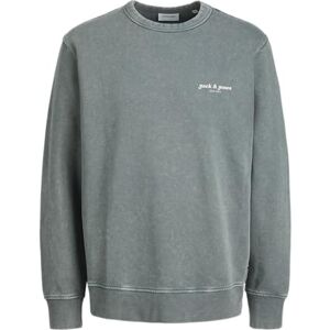 JACK & JONES Jjedover Print Sweat Crew Neck, Stormigt väder, M JACK & JONES Jjedover Print Sweat Crew Neck, Stormigt väder, M