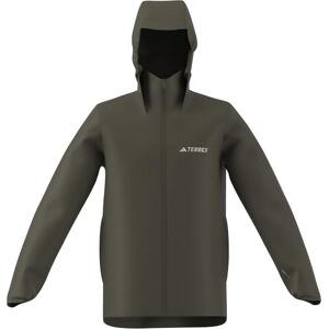 adidas Mezczyzni Terrex Multi Essentials 2 Layer Rain Jacket, olive strata, XXL adidas Mezczyzni Terrex Multi Essentials 2 Layer Rain Jacket, olive strata, XXL