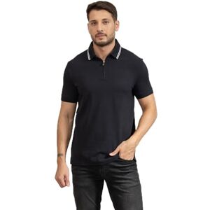 Giorgio Armani Urban, kortärmad dragkedja stängning krage, pikétröja, blå, XXL, djup marin, XXL Giorgio Armani Urban, kortärmad dragkedja stängning krage, pikétröja, blå, XXL, djup marin, XXL