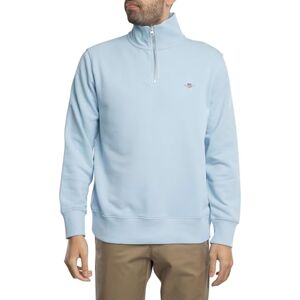 GANT herr Tröja Reg Shield Half Zip Sweat, Färsk blå, S GANT herr Tröja Reg Shield Half Zip Sweat, Färsk blå, S