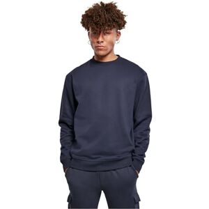Urban Classics Basic pullover för män, crewneck tröja, finns i 6 färger, enfärgad, med rund hals, storlek S till 5XL, Midnattmarinblå, S Urban Classics Basic pullover för män, crewneck tröja, finns i 6 färger, enfärgad, med rund hals, storlek S till 5XL, Midnattmarinblå, S