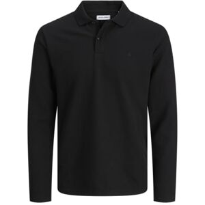 JACK & JONES Jjeaustin Polo Ls Noos, svart, XS JACK & JONES Jjeaustin Polo Ls Noos, svart, XS