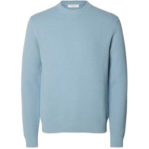 SELECTED MEN Slhdane Ls stickad struktur crew neck Noos, Dammblå, L SELECTED MEN Slhdane Ls stickad struktur crew neck Noos, Dammblå, L